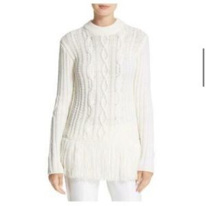 Tory Burch “Valero” sweater, in cream.